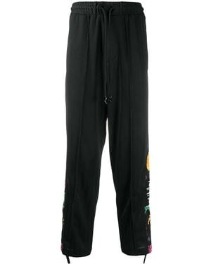 Versace Jeans Couture Baroque Print Detailed Track Trousers - Black