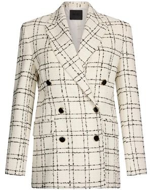 Liu Jo Checked Blazer - Natural