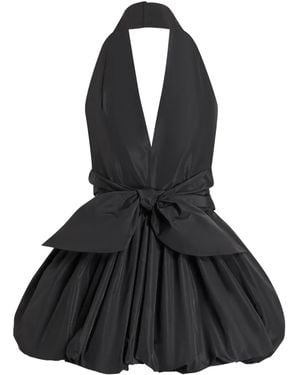 Patou Bloomer Faille Minidress - Black
