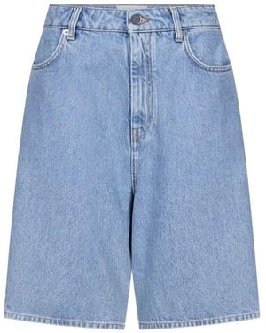 Loulou de Saison Isu Lds Zip Five-Pocket Shorts - Blue