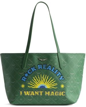 Zadig & Voltaire Z Shopper Monogram Tag Bag - Green