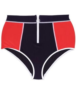 Duskii Bragas de bikini de talle alto - Rojo