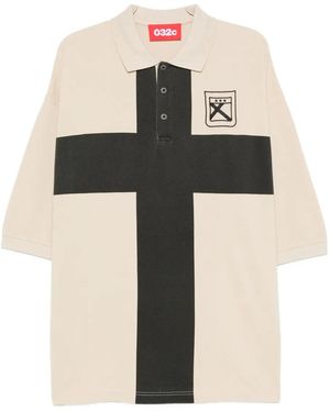 032c Fainting Cross Polo Shirt - Black