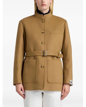 Bally Belted Wool Jacket - Natural