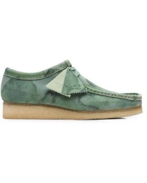 Clarks Wallabee Camouflage-Print Desert Boots - Green