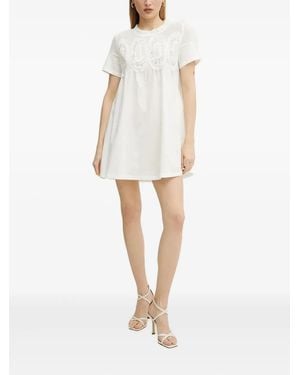 Ermanno Scervino Embroidery Mini Dress - White