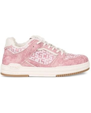 Gcds Logo-Print Trainers - Pink