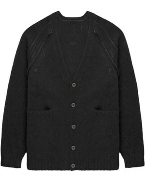 Undercover Buttoned Raglan-Sleeve Cardigan - Black