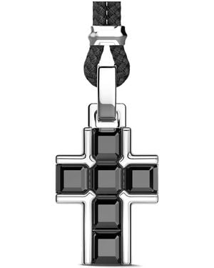 Zancan Sterling Zilveren Halsketting Met Cross-Hanger - Wit