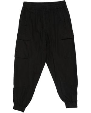 Thom Krom Drawstring Cargo Trousers - Black