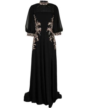 Saiid Kobeisy Abito Lungo Con Paillettes - Nero