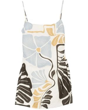 SIR. Vestido Lola corto con cuello cuadrado - Blanco