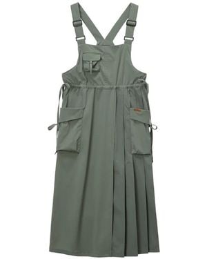 Musium Div. Pockets Pleated Midi Dress - Green