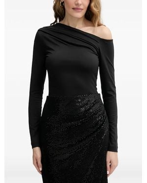 Guess Shoulder Long-Sleeved Top - Black