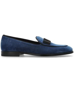 Dolce & Gabbana Velvet Loafers - Blue