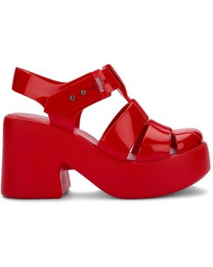Melissa Lulu Platform Court Shoes - Red
