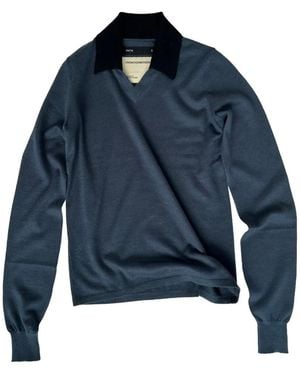 Frenckenberger V-Neck Cashmere Jumper - Blue