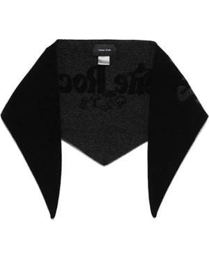 Simone Rocha Graphic-Logo Neckerchief - Black
