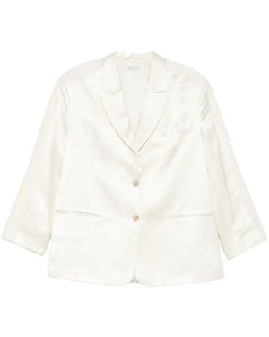 Panicale Peak-Lapel Blazer - White