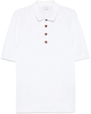 Eleventy Knitted Polo Shirt - White