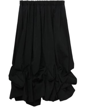 Comme des Garçons Ruffled midi skirt - Negro