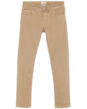 Jacob Cohen Nick Logo-Patch Slim-Fit Jeans - Natural