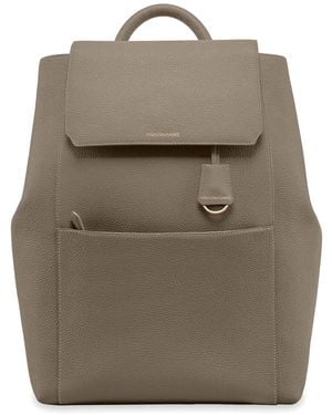 Maison De Sabre Mochila Grande De Piel - Gris