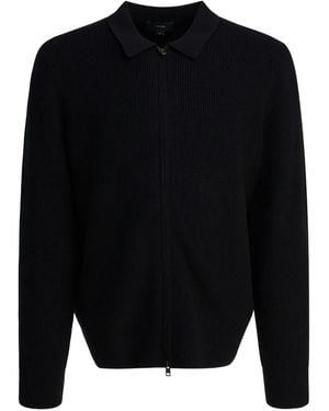 Vince Veste Nervurée À Fermeture Zippée - Noir