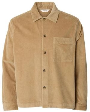 SELECTED Corduroy Chest-Pocket Shirt - Natural