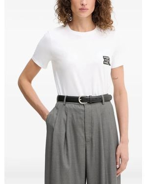 ERMANNO FIRENZE Logo-Appliqué Short-Sleeve T-Shirt - Gray