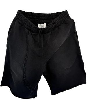 NORMFORM Distressed Cut-Out Shorts - Black