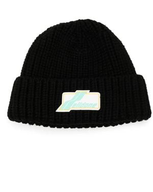 we11done Gorro con aplique del logo - Negro