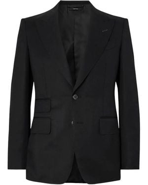 Tom Ford Wool Single-Breasted Suit - Black