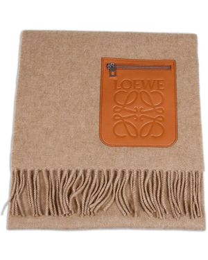 Loewe Sciarpa Con Frange - Marrone