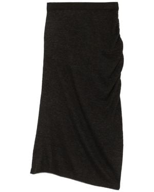 Soeur Falda Con Diseño Fruncido - Negro