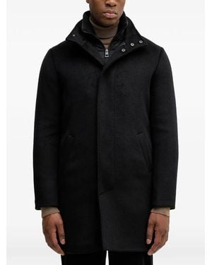 Guess Zip-Fastening Coat - Black