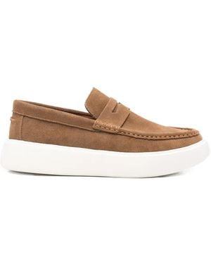 SERGIO MORETTI FIRENZE Mocassins En Daim - Brown