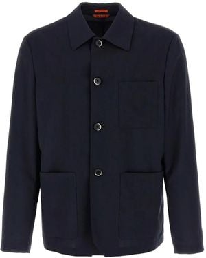 Barena Button-Fastening Overshirt - Blue