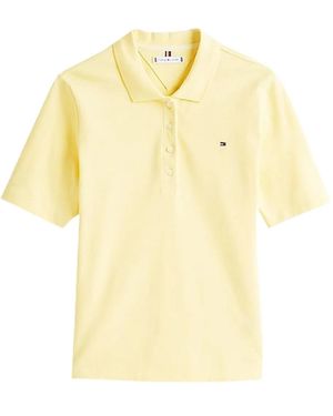 Tommy Hilfiger Poloshirt Mit Logo - Gelb