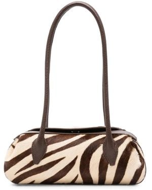 Yuzefi Zebra-Print Shoulder Bag - White