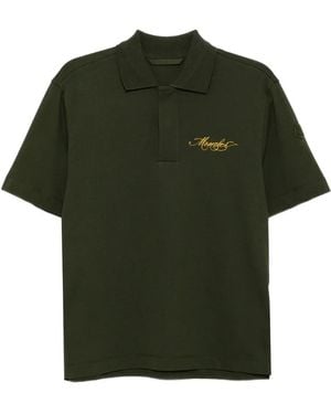 Moncler Poloshirt mit Logo-Stickerei - Grün