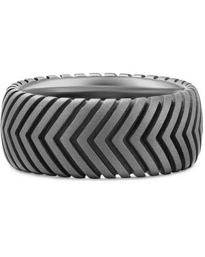 David Yurman Chevron Band Ring - Grey