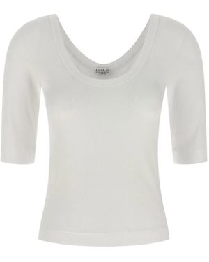 Brunello Cucinelli T-Shirt Monile - White