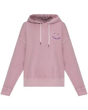 Paul Smith Logo-Embroidered Cotton Hoodie - Pink