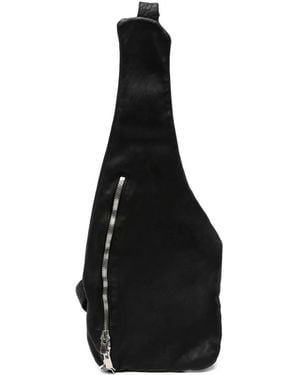 Guidi Leather Cross Body Bag - Black