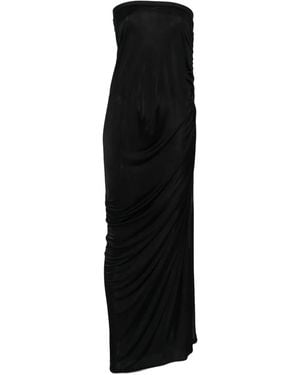 Rick Owens Draped-Design Maxi Skirt - Black