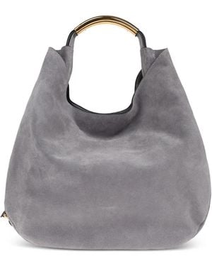 Moschino Suede Handbag - Grey