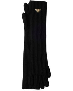 Prada Guantes De Punto - Negro