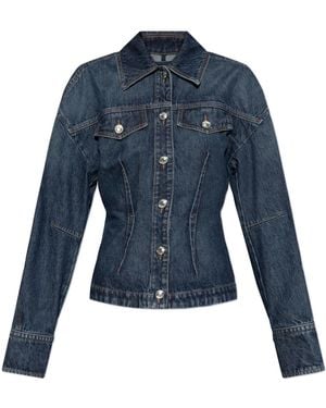 Sportmax Chaqueta Vaquera Con Hombros Caídos - Azul