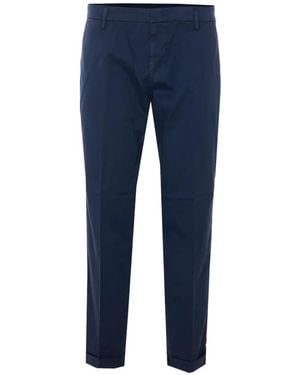 Dondup Button Closure Cuffed Trousers - Blue